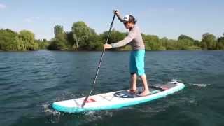 How To Stand Up Paddle Board Basic Paddling [upl. by Aiyram828]