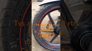 TVS APACHE 160 RTR FRONT TYRE CHANGE 909017 TO 1008017 shortsytshorts bikelover [upl. by Rodmur937]