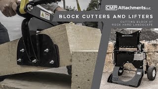 CMP Attachments Landscape Rock Block Cutter amp Block Lifters [upl. by Kieger]