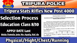 Tripura TSR New Vacancy 2024 tsr selection process 2024 TSR New Recruitment 2024 [upl. by Annaiel]