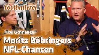 Das sind Moritz Böhringers NFL Chancen  Footballerei [upl. by Kironde]