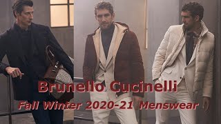 Brunello Cucinelli the short review of the menswear fashion collection fall winter 2020 21 [upl. by Toms]