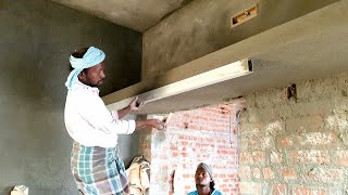 Plastering Techniques  Loft plastering with Kitchen  House Lintel Slab Plastering with speed [upl. by Bartram]