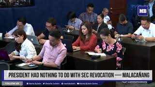 President had nothing to do with SEC revocation — Malacañang [upl. by Saticilef944]