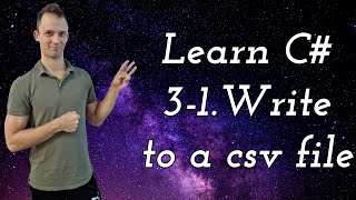 Learning to code using C Lesson 31 Writing to a file with CsvHelper [upl. by Lrub211]