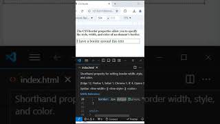 CSS Border Styling  CSS Tutorial for Beginners shorts [upl. by Hertzog]