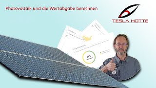 Photovoltaik und die Wertabgabe berechnen [upl. by Nevet145]