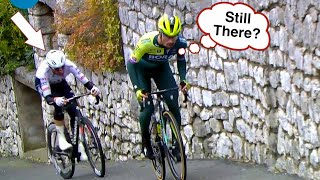 Primoz Roglic Attacks Remco Evenepoel on Steep Ramp  ParisNice 2024 Stage 6 [upl. by Natelson]