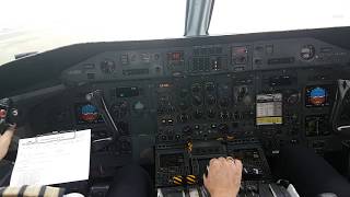 Cockpit View Landing Oslo Widerøe Dash 8100 [upl. by Anattar]