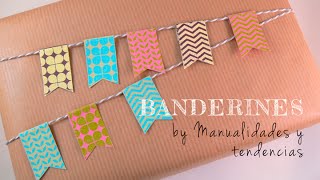 DIYclub  Guirnalda de banderines scrapbooking [upl. by Ier]