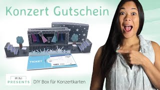 DIY Gutschein für Konzertkarten selber basteln  Bastelideen  Geschenkideen  minipresentscom [upl. by Keese]