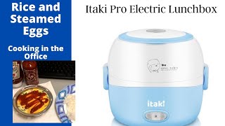 Steamed eggs and rice  Itaki Pro Electric Lunchbox  Office Cooking [upl. by Hermy]