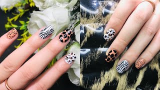 Easy trending nail art designs at home  no tool nail art for beginners nails viralvideo shorts [upl. by Marquis300]