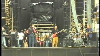 David Bowie soundcheck on Glass Spider stage in front of the Berlin Reichstag [upl. by Yatnod]