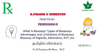 Bioassay its Principles Types DrugsPharmacology PracticalBPharm5SemesterPC2Series3 [upl. by Terti]