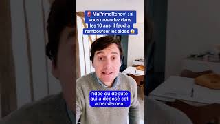 🚨Ma Prime Rénov’  si vous revendez le logement dans les 10 ans il faudra rembourser les aides 😱 [upl. by Aicssej589]