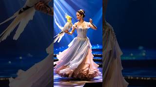 The Woman Performs a Fusion with a Yellow Cockatiel on AGT agt americagottalent magic [upl. by Aulea]