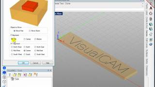 VisualMILL  Engraving Toolpath [upl. by Summons]