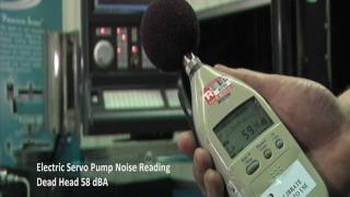 TECHNI Waterjet  Electric Servo Pump Vs Intensifier Pump  Noise Reading [upl. by Parthen]