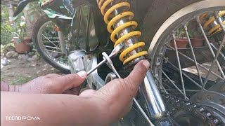 DIY paano mag adjust Ng shock sa motor [upl. by Sperry996]