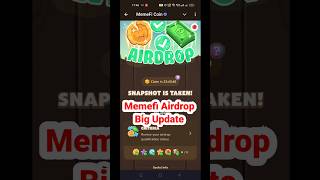 Memefi Airdrop Snapshot Complete  Memefi Airdrop Big Update  Memefi Airdrop Withdraw Soonshorts [upl. by Alurd]