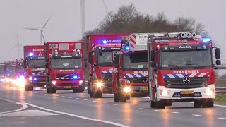 GRIP 2 Zeer Grote brand in Rutten  Brandweer met meerdere Pelotons onderweg naar enorme brand [upl. by Evod]