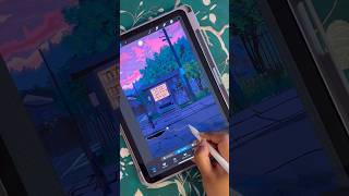 Ipad Art Moonlit Night youtube shorts art youtubeshorts viralvideo trending [upl. by Celinka300]