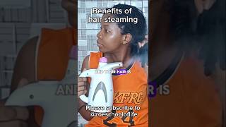 Hair steamer for natural hair  Hair steaming benefits  How to steam naturalhair [upl. by Sherye2]