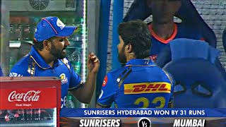 Angry Rohit Sharma lashes out at Hardik Pandya after MI lost the match because of Pandya  MIvsSRH [upl. by Aitas]