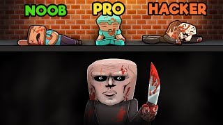 Minecraft  ESCAPE THE PSYCHO MAZE NOOB vs PRO vs HACKER [upl. by Ahsemaj]