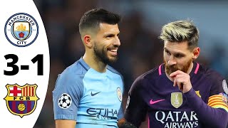 Manchester City vs Barcelona 31  Messi vs Aguero  UCL2016217 [upl. by Eema]