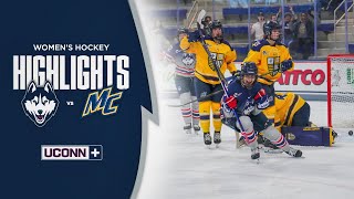 HIGHLIGHTS  UConn Womens Hockey Beats Merrimack Sweeps Hockey East Weekend Series [upl. by Adnyleb630]