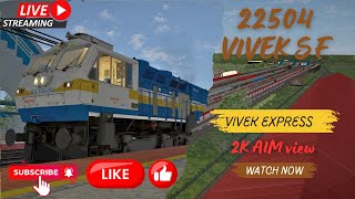 INDIAS LONGEST RUNNING TRAIN ON NEW ROUTE Kamakhya route  22504 VIVEK EXPRESS  MSTS LIVE [upl. by Humo]