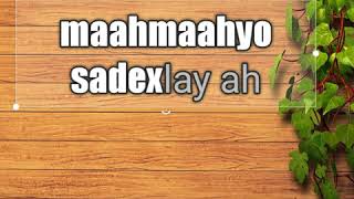 Maahmaahyo 3 sadexlay ah subscribe [upl. by Renelle]