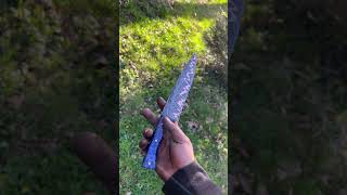 Damascus CuMai Kitchen Knife blacksmith handforged handmade cumai damascusknife [upl. by Latoyia729]