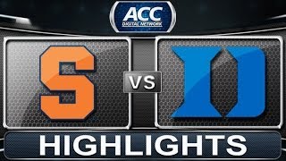 Syracuse vs Duke  2014 ACC Basketball Highlights [upl. by Dafodil]