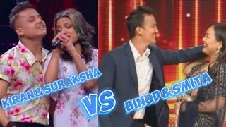 kiran amp suraksha VS Binod amp smita Best singer is nepal the voice of nepal [upl. by Burtie]