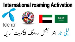 how to activate telenor sim international roaming online in KSAUAE [upl. by Miguela275]