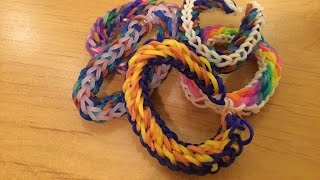 Tidal Wave Bracelet Rainbow Loom Tutorial  Loom Bands Loom Bracelet [upl. by Nayd]