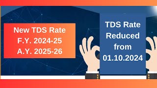 New TDS Rate Chart for FY 202425 AY 202526 [upl. by Venetia722]