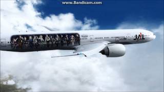 FSX PMDG 777300ER JAL Blessing World Edition Livery [upl. by Fredie]