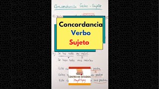 Concordancia VERBO ► SUJETO [upl. by Amlus]