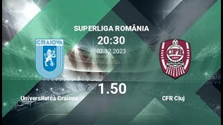 FC Universitatea Craiova vs FC CFR Cluj  Superliga  02122023  COMENTARIU LIVE [upl. by Sandra298]