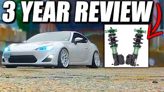 REV9 Coilovers Review ARE THEY GOOD or BAD 3 Years w Hyper Street Suspension [upl. by Shulins306]