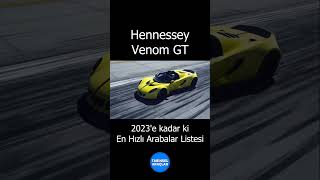 Hennessey Venom GT Dünyanın En Hızlı Arabaları efsanearaclar hennesseyvenomgt venomgt [upl. by Crudden]