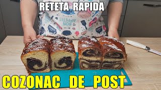 COZONAC VEGAN  COZONAC DE POST cu dovleac plăcintar și umplutură de nucă 🍞 Rețetă de cozonac [upl. by Asatan]