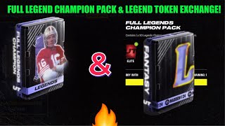 LEGEND TOKEN EXCHANGE amp FULL LEGENDS CHAMPION PACK 85 LEGEND Madden 24 Ultimate Team [upl. by Whiney297]