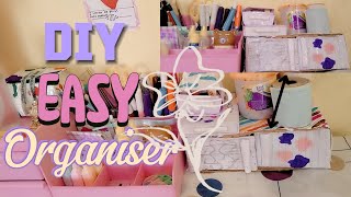 DIY easy organiser  DIY organiser with cardboard  Best out of waste  Shifa Art Albums [upl. by Dusty820]