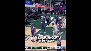 Isaiah Stewart Ejected after foul on Giannis [upl. by Morentz558]