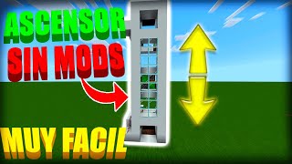 COMO HACER un ASCENSOR en MINECRAFT BEDROCK SIN MODS [upl. by Nerfe]